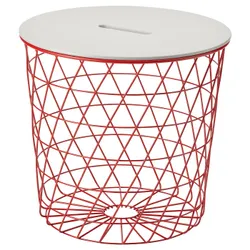 IKEA KVISTBRO(905.253.86) стол с местом для хранения, красный / светло-серый