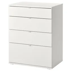 IKEA VIHALS(004.832.39) комод, 4 ящика, белый/закрепить/разблокировать функцию