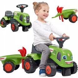 ТРАКТОР FALK З ПРИЧЕПОМ BABY CLASS GREEN RIDE-DOWN + АКСЕСУАРИ ВІД 1+