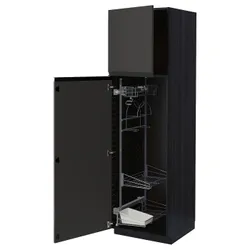 IKEA METOD(794.953.00) высокий/бытовой шкаф, черный/Upplöv матовый антрацит