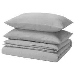 IKEA GROVSNÄRJA(706.181.07) одеяло и 2 подушки, Серый Меланг