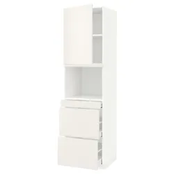 IKEA METOD / MAXIMERA(194.608.84) отсек для микро комбинированных дверей / 3 двери, белый/Веддинге белый