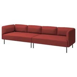 IKEA LILLEHEM(195.360.25) Модульный диван с 4 человека, Ганнаред/коричневый металл
