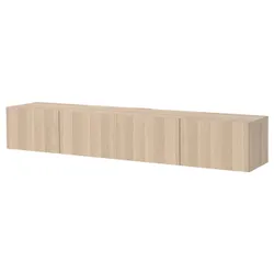 IKEA BESTÅ(196.035.81) Телевізійна лавка з дверима, Імітація забарвленого білого дуба/lapviken імітація пофарбованого дуба білого кольору