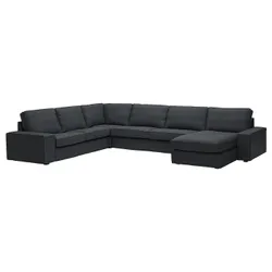 IKEA KIVIK(994.828.77) 6-местный угловой диван с козеткой, Антрацит Тресунд