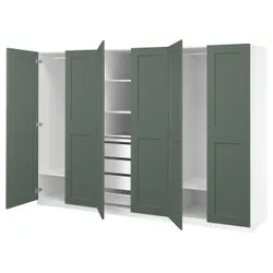 IKEA PAX / GRIMO(295.792.84) Комбинация гардероба, белый/серый -гриен