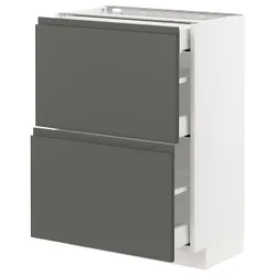 IKEA METOD / MAXIMERA(393.103.32) 2-дверный / 3-местный, белый/Воксторп темно-серый