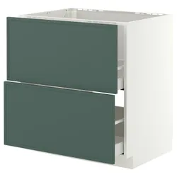 IKEA METOD / MAXIMERA(696.044.89) сз стж zl+2fr/2sz, белый/Aspudden темно-серо-зеленый