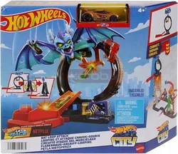 Набор HOT WHEELS BAT LOOP SET, включающий петлю, пусковое устройство и машинку HTN78.