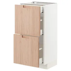 IKEA METOD / MAXIMERA(693.302.96) 2-дверный / 3-местный, белый / светлый бамбук Fröjered