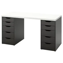 IKEA LAGKAPTEN / ALEX(794.319.97) рабочий стол, Белый/ЦарнибрąZ