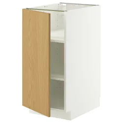 IKEA METOD(996.010.45) ST/полки, белый/синарп вокруг дуба