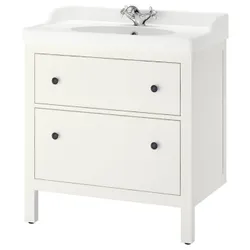 IKEA HEMNES / RUTSJÖN(295.376.42) тумба під умивальник з ящиками/мийкою/змішувачем, білий