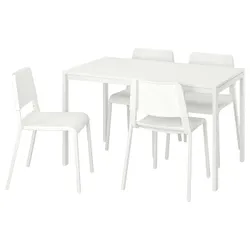 IKEA MELLTORP / TEODORES (292.212.56) стол и 4 стула, белый
