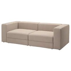 IKEA JÄTTEBO(494.851.33) Модульный диван, 3-местный, Самсала серый/бежевый