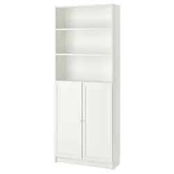 IKEA BILLY / OXBERG(292.810.66) книжкова шафа з дверцятами, білий