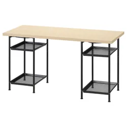IKEA MITTCIRKEL / SPÄND(395.690.34) рабочий стол, Живая сосна эффект/черный