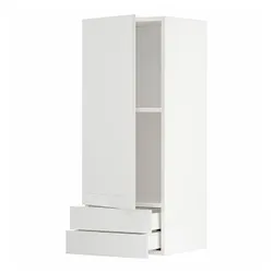 IKEA METOD / MAXIMERA(094.605.73) навесной шкаф, дверь/2 ящика, белый/Стенсунд белый
