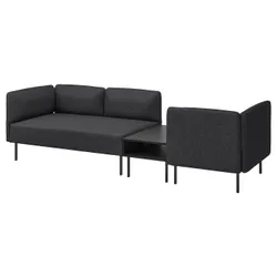 IKEA LILLEHEM(395.362.65) Модуль дивана 3-oos с боковой столом, Gunnared темно -серый/металл