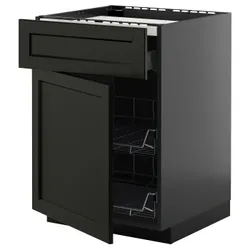 IKEA METOD / KNIVSHULT(095.885.95) Sza St N Pł/Szu/2dr Ko, Черный Черный цвет Черный цвет/Лерхиттан