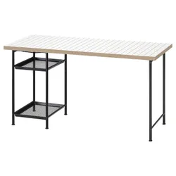 IKEA LAGKAPTEN / SPÄND(595.638.23) рабочий стол, Белый антрацит/черный