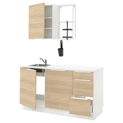 IKEA ENHET (593.373.35) кухня, белый / имитация дуб