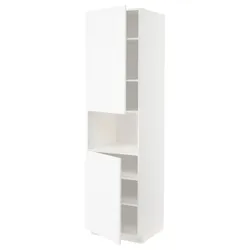 IKEA METOD(894.735.43) шестой высокий микро 2д/половина, Enköping белый/имитация дерева белый