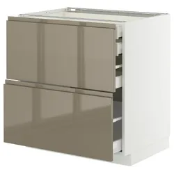 IKEA METOD / MAXIMERA(695.764.67) STJ 2FR/2N/WED/W., белый/voxtorp Gloss Dark -Brown