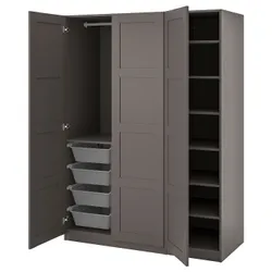 IKEA PAX / BERGSBO(395.014.35) гардероб, темно-сірий/темно-сірий