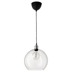 IKEA JAKOBSBYN / JÄLLBY (793.880.60) подвесная лампа, прозрачное стекло / никелированное