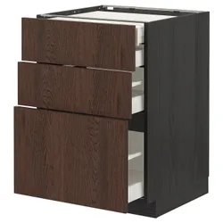 IKEA METOD / MAXIMERA(994.056.38) sz stj 3fr / 2n / wed / w szu, чорний / Sinarp коричневий
