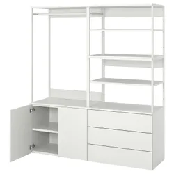 IKEA PLATSA(593.362.70) шафа на 2 двері і 3 ящика, білий / Фоннес білий