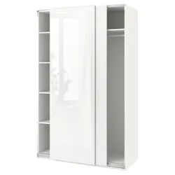 IKEA PAX / HASVIK(094.359.65) гардероб, білий/глянцевий/білий