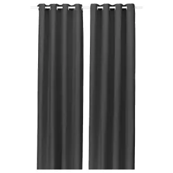 IKEA GINSTMOTT(506.054.17) Завіса, 2 шт., темно -сірий/з вушками