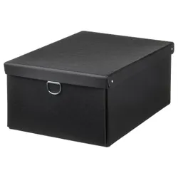 IKEA NIMM (805.181.69) контейнер з кришкою, чорний