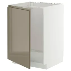 IKEA METOD(795.774.52) шкаф для раковины, белый/voxtorp Gloss Dark -Brown
