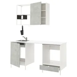 IKEA ENHET(993.374.99) кухня, білий/імітація бетону