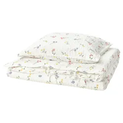 IKEA PILDVÄRGMAL(305.998.51) воздуховоды и наволочка, Белый/цветочный рисунок