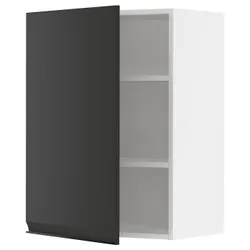 IKEA METOD(194.930.97) навесной шкаф с полками, белый/Upplöv матовый антрацит