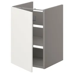 IKEA ENHET(193.210.58) умывальник с пол/дверью, серый/белый