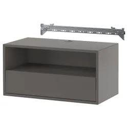 IKEA EKET(295.809.75) Настінна полиця n медіа з капелюхом, темно -сірий