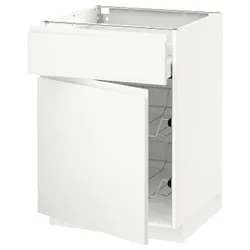 IKEA METOD / MAXIMERA(594.671.00) stj шафа / корзина др / ящик / двері, білий / Voxtorp матовий білий