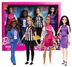 Набор из 4 кукол Барби «Мир спорта»: тренер, судья, репортер, менеджер HKT80