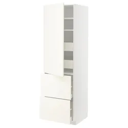 IKEA METOD / MAXIMERA(295.074.14) в s з половиною/4 шухляди/дверцята/2 фр, білий/Вальстена білий