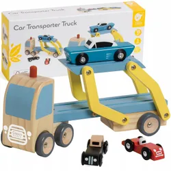 ДЕРЕВ'ЯНА ВАНТАЖНИК СКЛАДНА ВАНТАЖНИК TIR + 3 МАШИНИ CLASSIC WORLD CAR