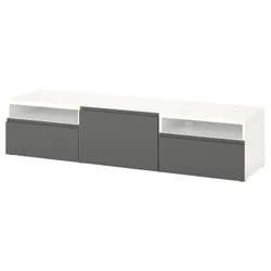 IKEA BESTÅ(995.729.72) ТВ шкаф, белый/Västerviken темно-серый