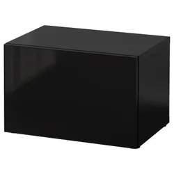 IKEA BESTÅ(590.477.60) сайт, чорно-коричневий / Glassvik black / скло тоноване