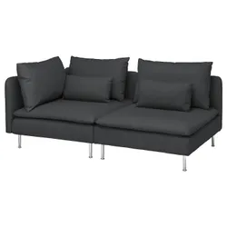 IKEA SÖDERHAMN (294.496.26) 3-місний диван, з відкритим кінцем / Фрідтуна темно-сіра