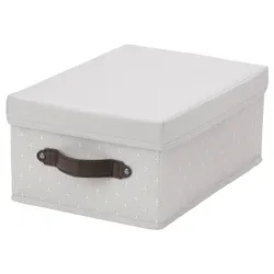 IKEA BLÄDDRARE (804.743.92) коробка с крышкой, серый / узор
