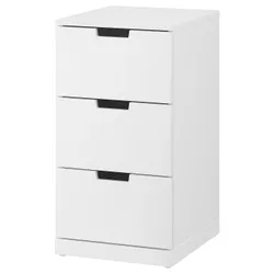 IKEA NORDLI(392.398.35) комод, 3 ящика, белый